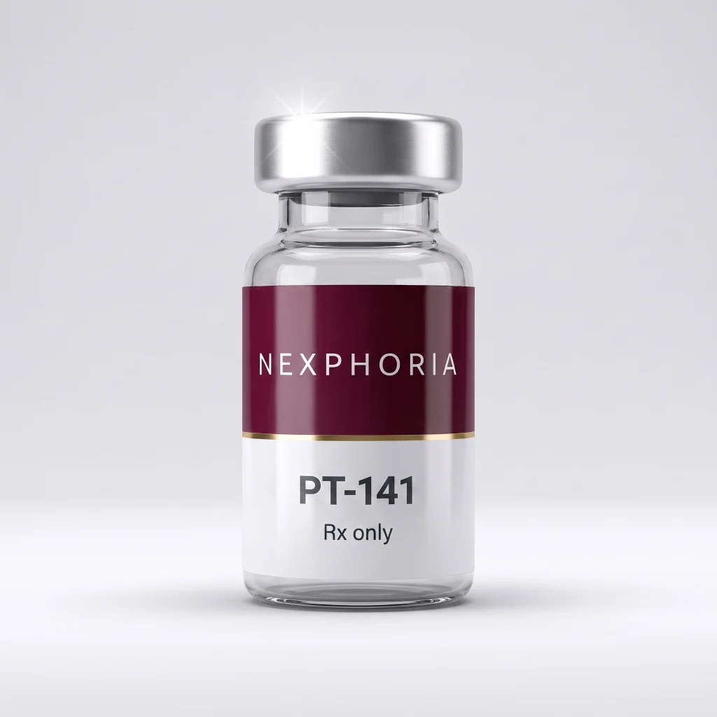 PT-141 vial — Nexphoria, prescription only