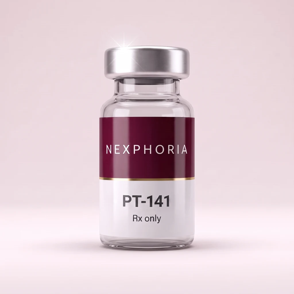 PT-141 vial — Nexphoria, prescription only