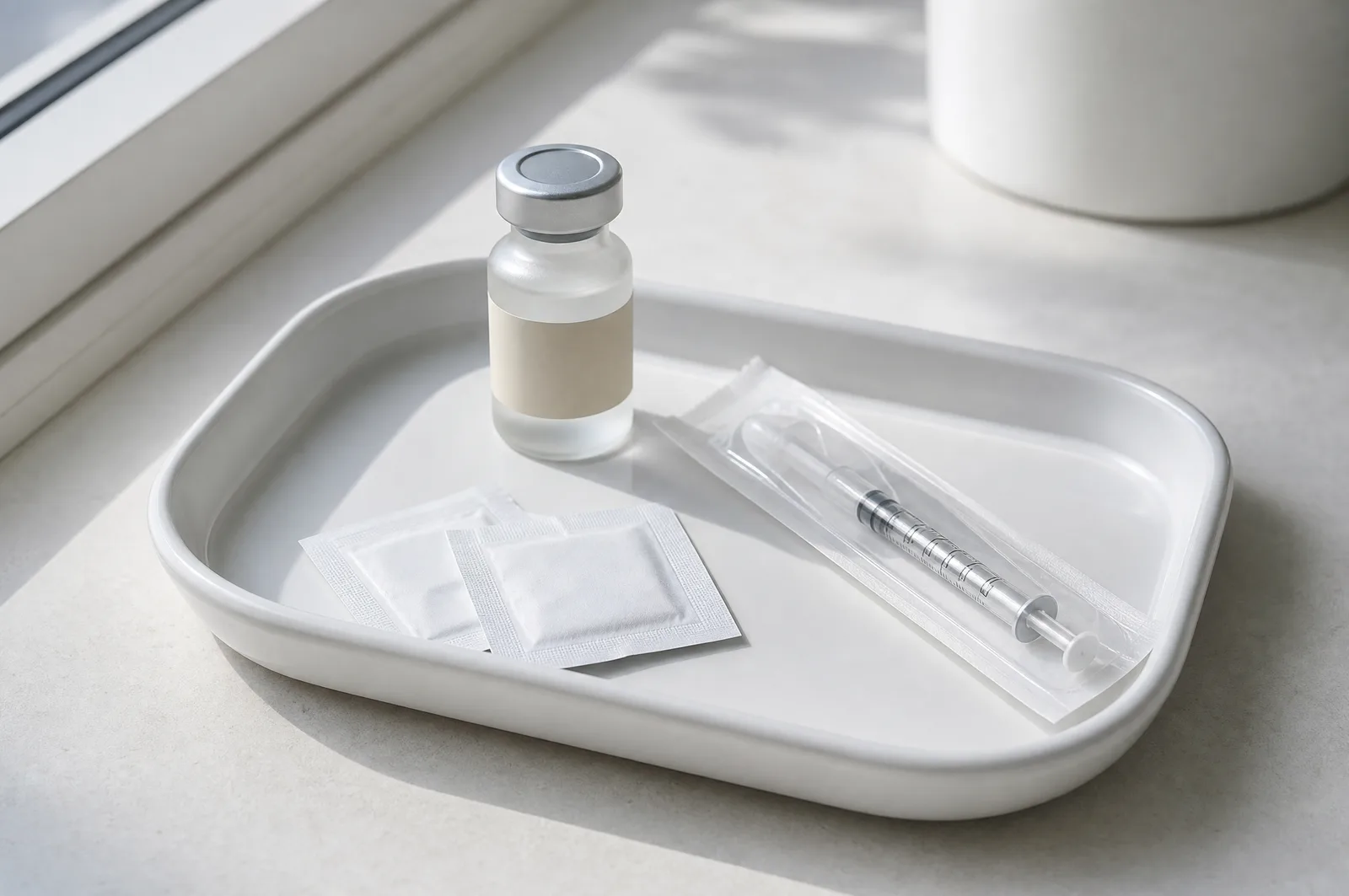 Subcutaneous injection — a clean, anxiety-free technique.